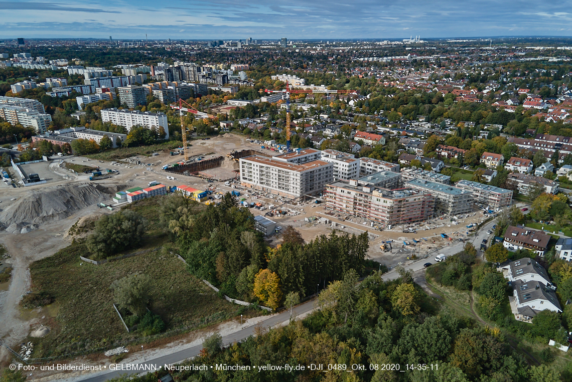 08.10.2020 - Baustelle Alexisquartier und Umgebung in Neuperlach